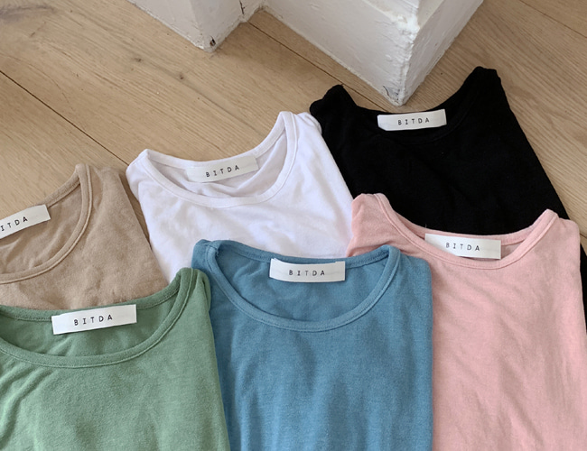 [palette♡] modal round tee (4color)