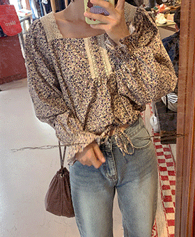 플로럴 blouse (2color)